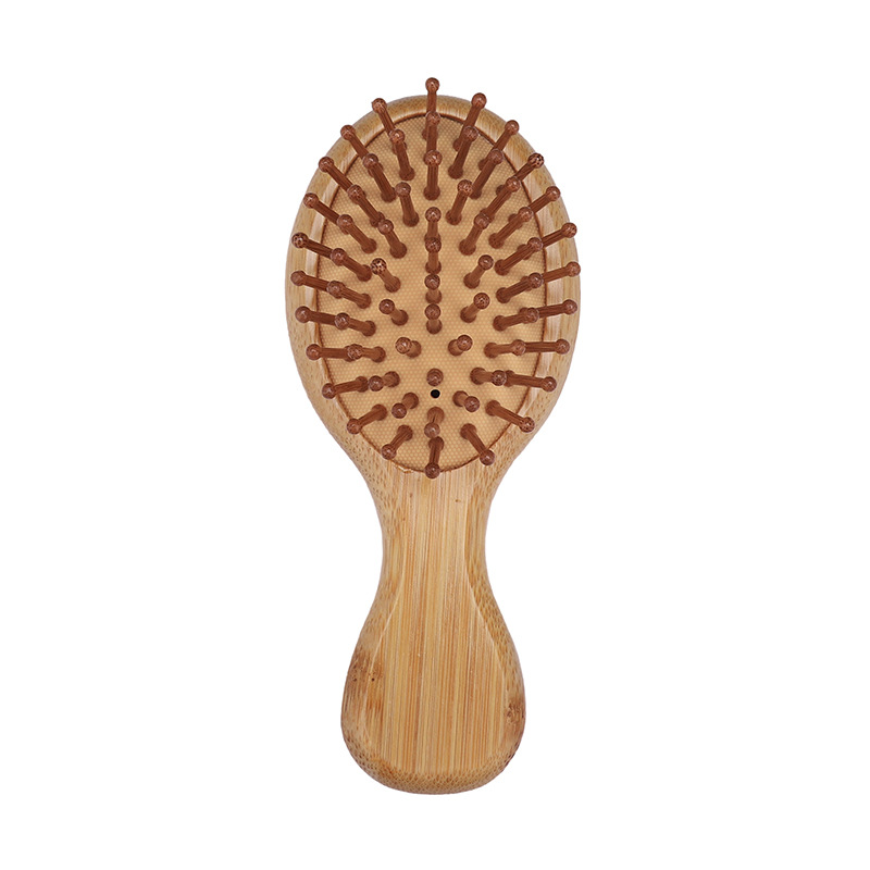 Mini Cute Bamboo Wooden Hair Brush Massage Comb Scalp Massager