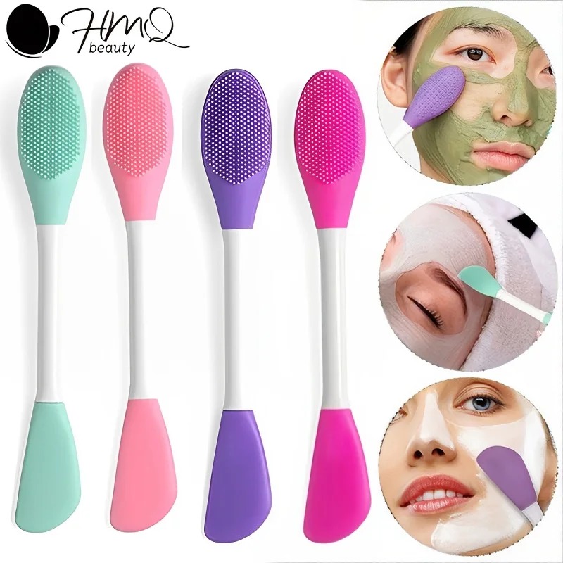 Face Brush Silicone Facial Mask Applicator Double-head Lotion Spatula Blackhead Face Lip Exfoliator Skin Care Tools