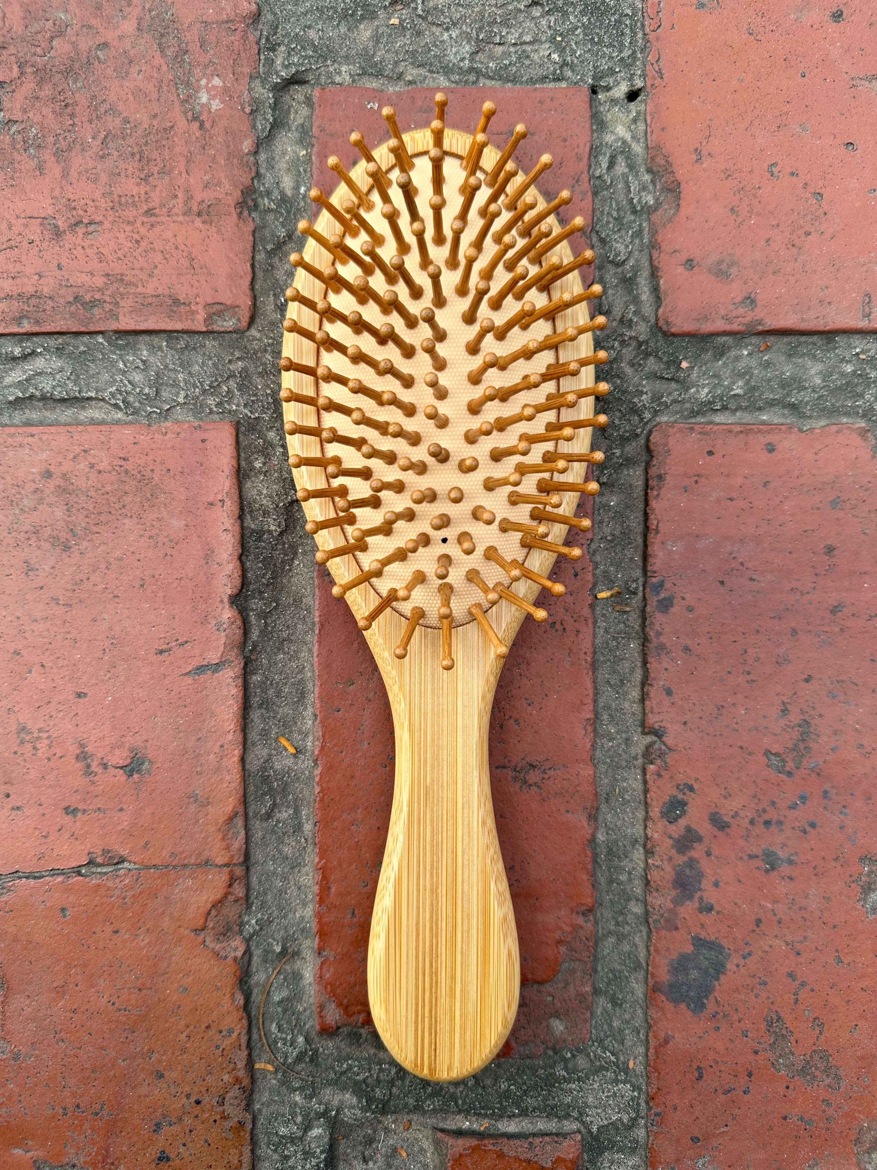 Oval Shape Bamboo Hairbrush Air Cushion Hair Brush Premium Detangling Massaging Scalp Comb Gifts for Men Women