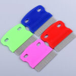 Plastic Handle Lice and Flea Comb – Stainless Steel Fine Tooth Hair & Pet Grooming Tool
