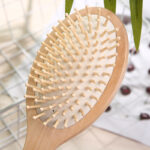 Oval Bamboo Hair Brush for Smooth Detangling & Scalp Relaxation - Image 2