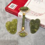 Jade Facial Roller & Gua Sha Set – Natural Stone Face Massager for Firming, Lifting & Relaxing Skin - Image 2