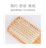 Square Shape Wooden Paddle Hair Brush with Cushion Base & Scalp Massage Pins - Image 6