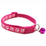 Adjustable Cat Collar with Bell – Colorful Nylon Strap with Paw Print Design - Image 12