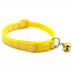 Adjustable Cat Collar with Bell – Colorful Nylon Strap with Paw Print Design - Image 13