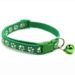 Adjustable Cat Collar with Bell – Colorful Nylon Strap with Paw Print Design - Image 14