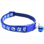 Adjustable Cat Collar with Bell – Colorful Nylon Strap with Paw Print Design - Image 7