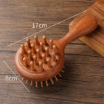 2-in-1 Sandalwood Wooden Hair Brush & Scalp Massager - Image 6