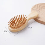 Mini Bamboo Hair Brush for Scalp Massage & Hair Care - Image 4