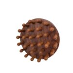 Sandalwood Round Wooden Massager – Natural Scalp & Body Massage Brush - Image 11