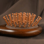 Sandalwood Mini Hair Brush – Natural Wooden Detangling Brush - Image 11