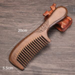 Wooden Sandalwood Handle Hair Comb with Wide or Narrow Teeth - Image 4