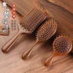 Sandalwood Mini Hair Brush – Natural Wooden Detangling Brush - Image 12
