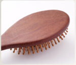 Oval Wooden Hair Brush for Gentle Detangling and Scalp Relaxation - Image 3