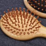 Mini Bamboo Hair Brush for Scalp Massage & Hair Care - Image 2