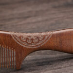 Wooden Sandalwood Handle Hair Comb with Wide or Narrow Teeth - Image 2