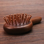 Sandalwood Mini Hair Brush – Natural Wooden Detangling Brush - Image 6