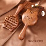 Sandalwood Cat-Shaped Wooden Massager – Natural Scalp & Body Massage Brush - Image 5