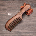 Wooden Sandalwood Handle Hair Comb with Wide or Narrow Teeth - Image 3