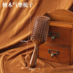 Sandalwood Wooden Paddle Hair Brush – Natural Detangling & Scalp Massage Comb - Image 3