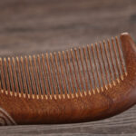 Wooden Sandalwood Handle Hair Comb with Wide or Narrow Teeth - Image 5
