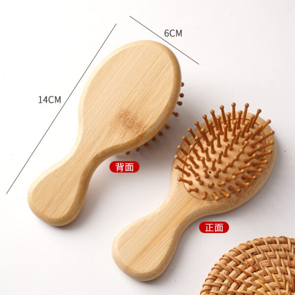 Mini Bamboo Hair Brush for Scalp Massage & Hair Care