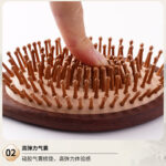 Oval Wooden Hair Brush for Gentle Detangling and Scalp Relaxation - Image 6