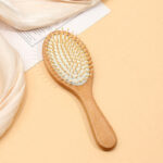 Oval Bamboo Hair Brush for Smooth Detangling & Scalp Relaxation - Image 3