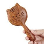 Sandalwood Cat-Shaped Wooden Massager – Natural Scalp & Body Massage Brush - Image 6