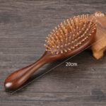 Oval Sandal Wooden Hair Brush – Handcrafted Sandalwood Brush with Soft Rounded Bristles for All Hair Types - Image 7