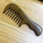 Sandalwood Handle Long Wide Tooth Hair Comb - Image 7