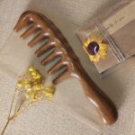 Natural Sandalwood Wooden Extra Wide Tooth Hair Comb with Scalp Massage Design - Image 5