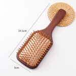 Natural Wooden Paddle Hair Brush for Gentle Detangling and Relaxing Scalp Massage - Image 3