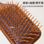 Sandalwood Wooden Paddle Hair Brush – Natural Detangling & Scalp Massage Comb - Image 4