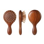 Sandalwood Mini Hair Brush – Natural Wooden Detangling Brush - Image 5