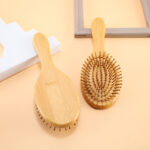 Oval Bamboo Hair Brush for Smooth Hair and Relaxing Scalp Care - Image 7