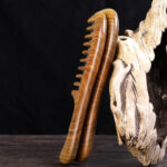 Sandalwood Handle Long Wide Tooth Hair Comb - Image 9