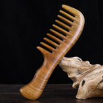 Sandalwood Handle Long Wide Tooth Hair Comb