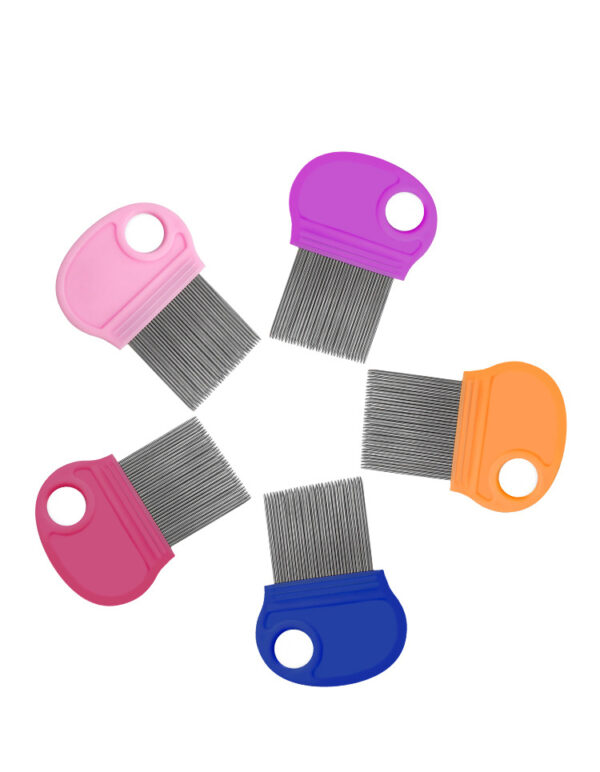 Stainless Steel Lice and Flea Comb – Compact Plastic Handle Grooming Tool