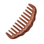 Natural Sandalwood Wooden Curved Hair Comb with Scalp Massage Teeth - Image 5