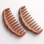 Natural Sandalwood Wooden Curved Hair Comb with Scalp Massage Teeth - Image 4