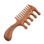 Curve Handle massage comb | Dual-Sided Wooden Massage & Detangling Comb - Image 7