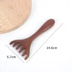Six-Claw Meridian Massage | Wooden Wide-Tooth Scalp Massage Rake Comb - Image 2